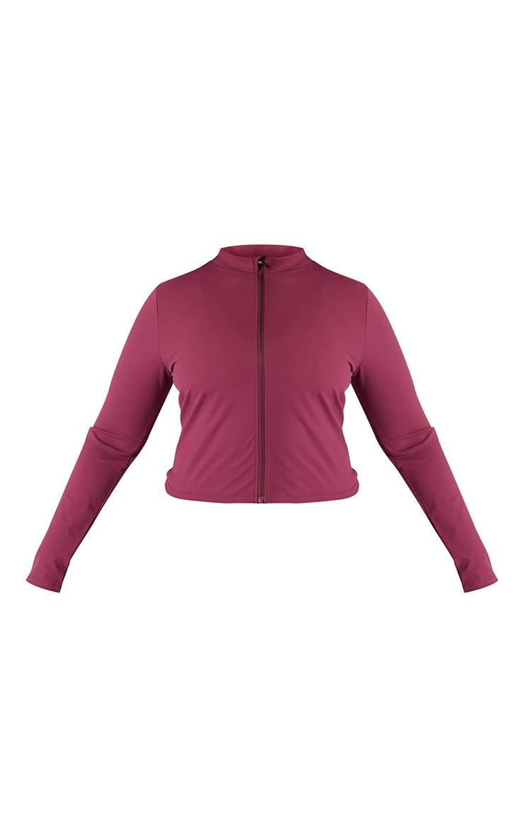 Plus Burgundy Sculpt Jacket Product Image