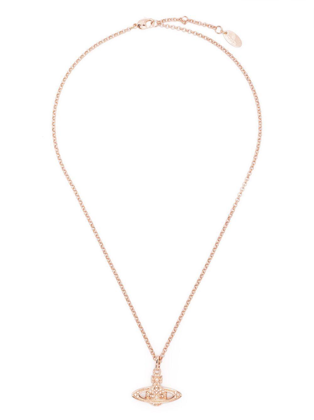 Orb-pendant crystal-embellished necklace Product Image