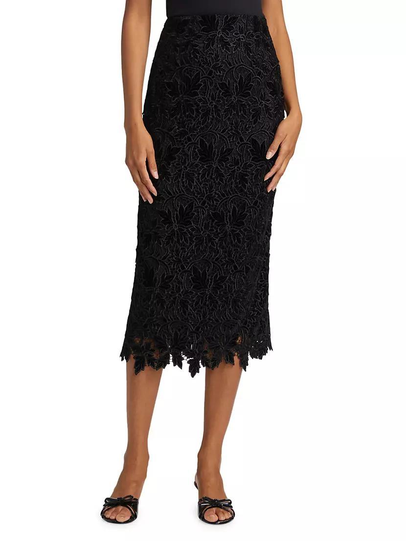 Sienna Floral Lace Midi-Skirt Product Image