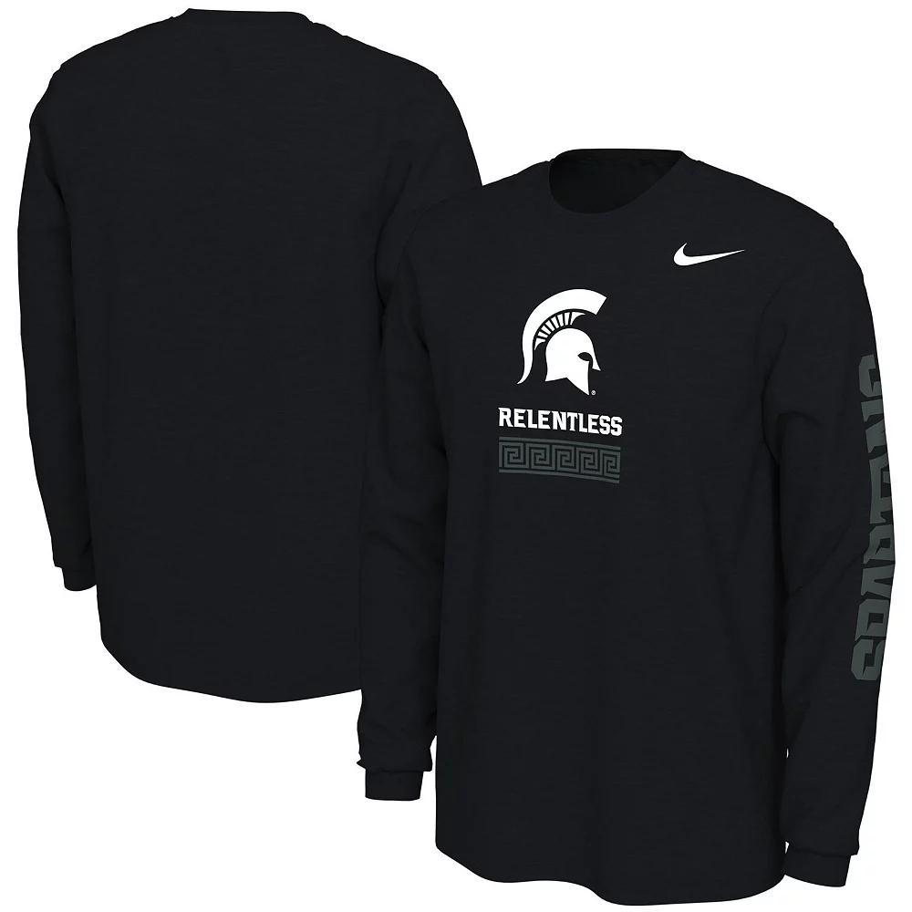 Men's Nike Black Michigan State Spartans Alternate Long Sleeve T-Shirt, Size: 2XL Product Image