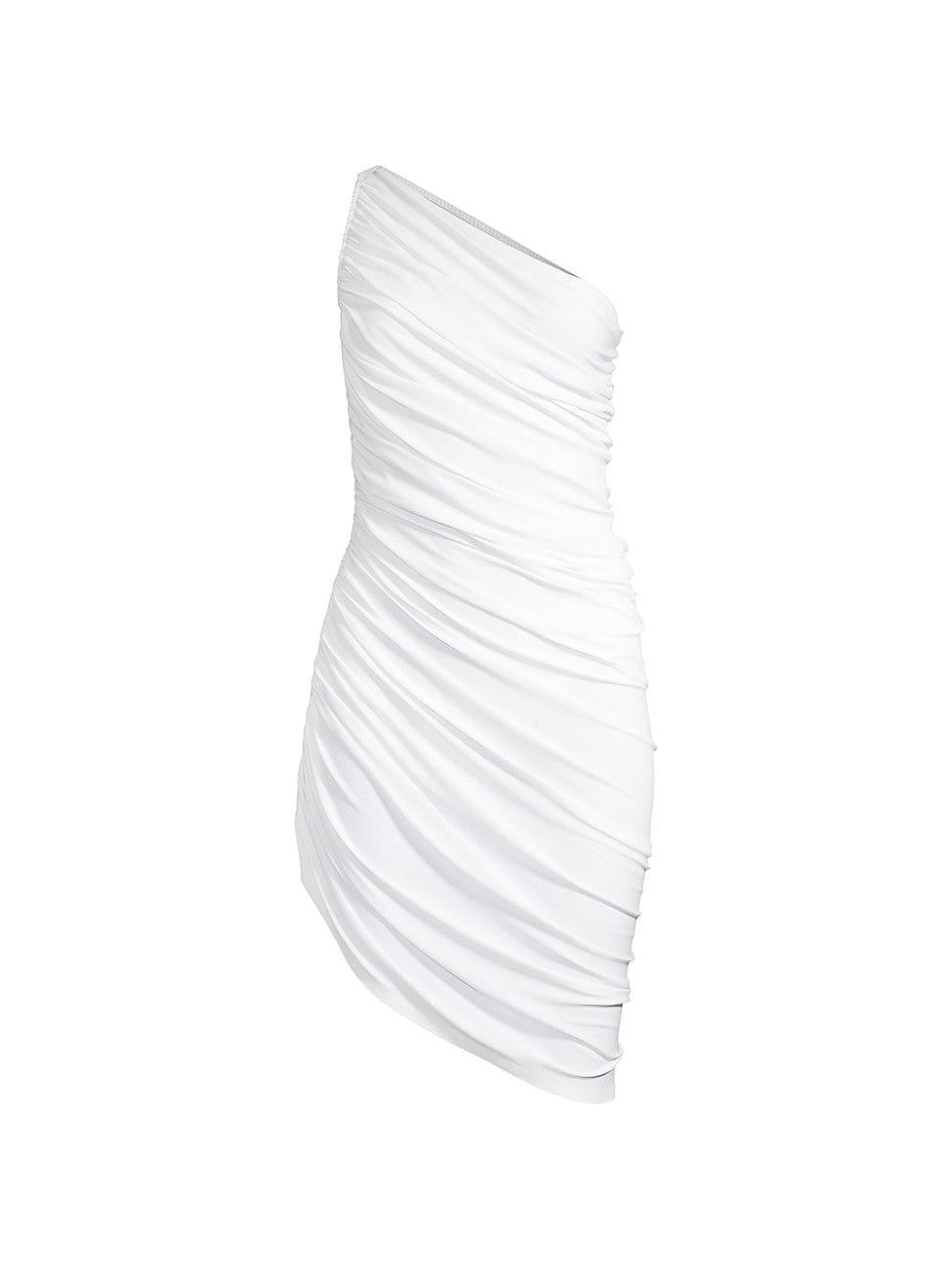 Diana Shirred Asymmetric Mini Dress Product Image