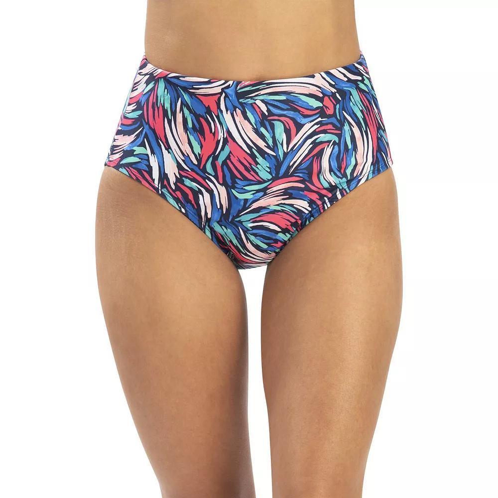 Women's Dolfin Printed High-Waisted Swim Bottoms, Size: Medium, Bliss Product Image