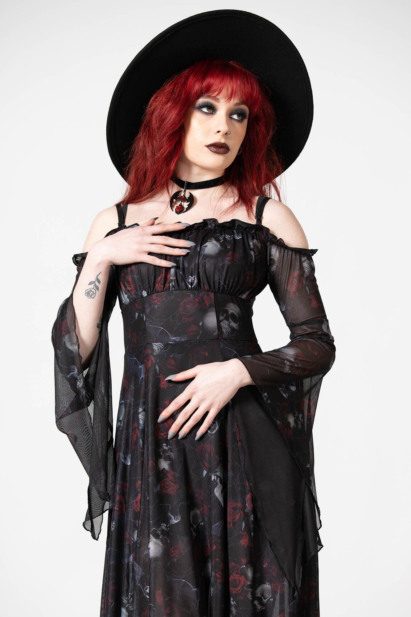 Mystic Meadow Mesh Maxi Dress Female Product Image