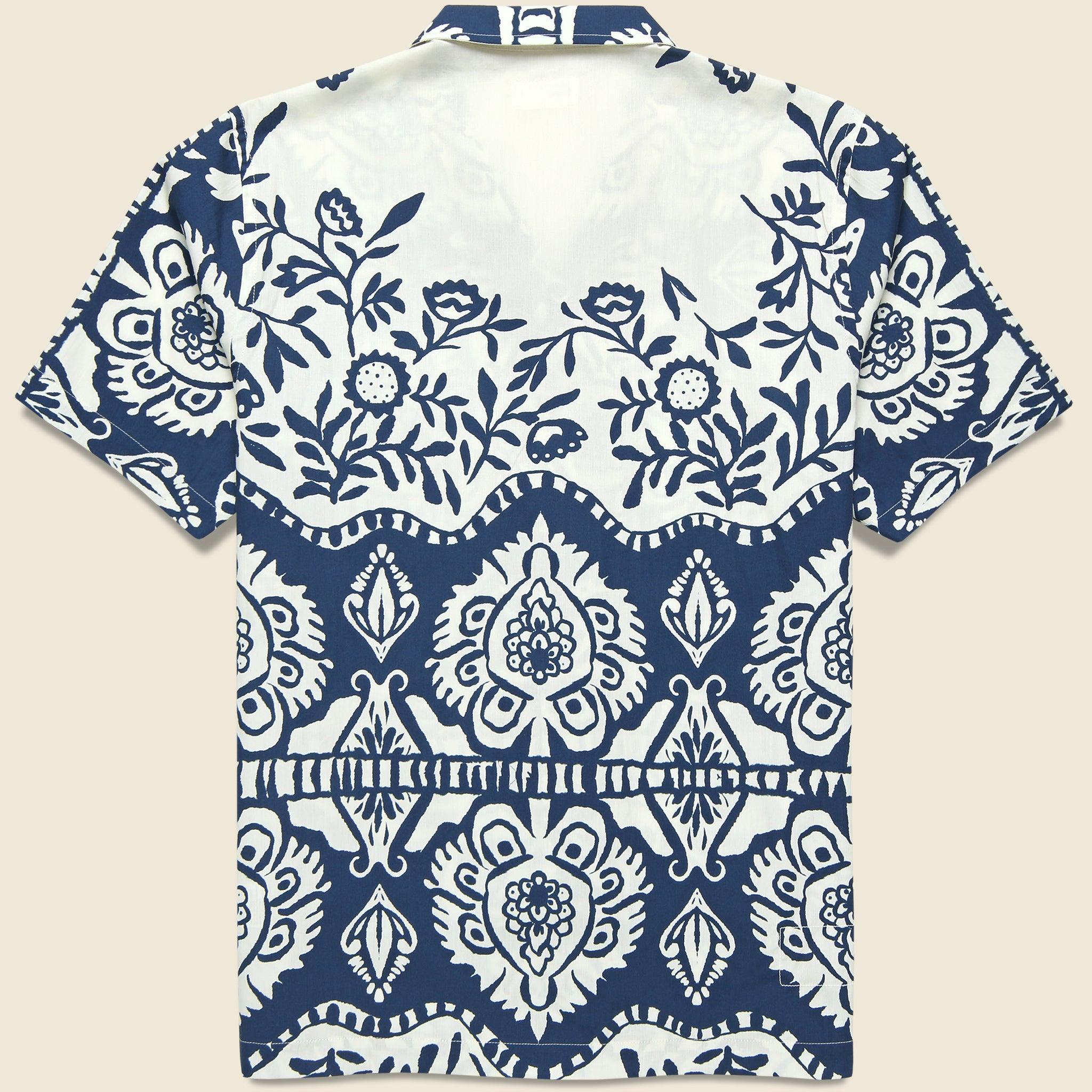Island Print Road Shirt - Navy Product Image