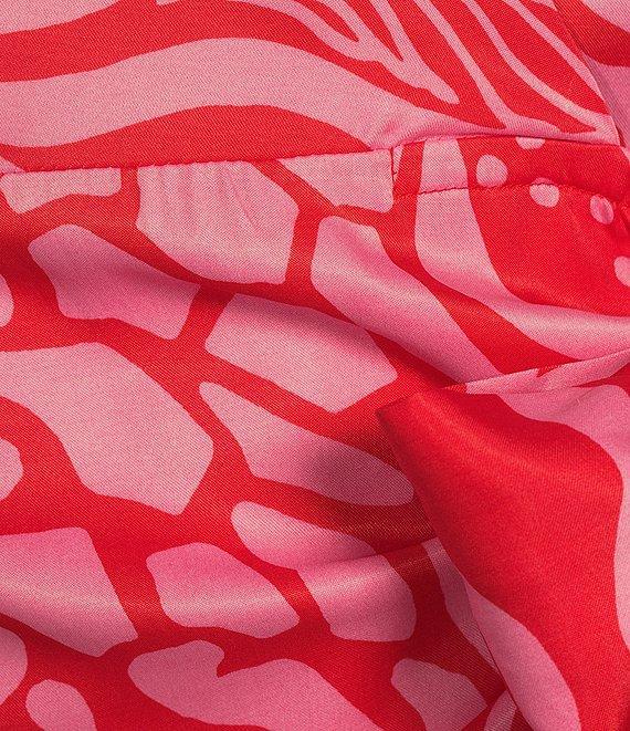 Never Fully Dressed Vienna Valentine Printed V Neck Long Sleeve Mini Wrap Dress Product Image