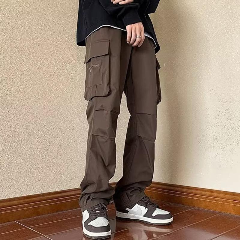 Sopula Casual Loose Pocket Straight Leg Pants Product Image