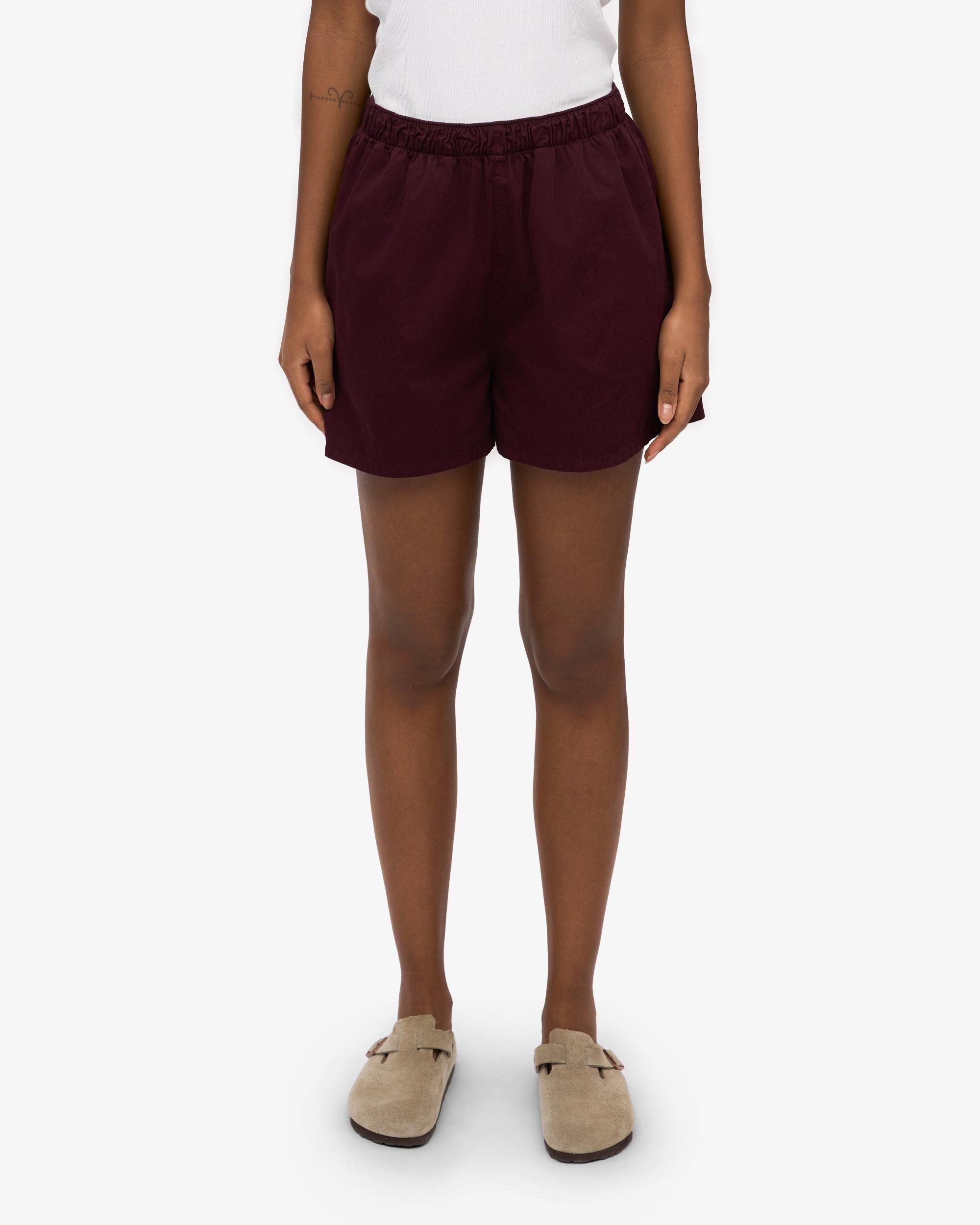 Women Organic Twill Shorts - Navy Blue Product Image