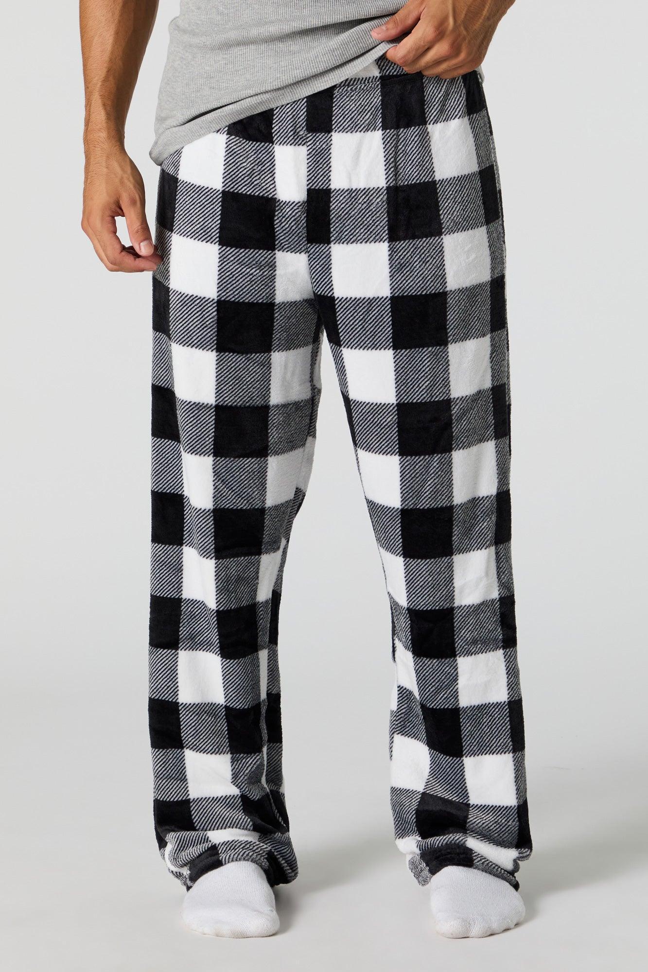 Printed Plush Pajama Pant Male Product Image