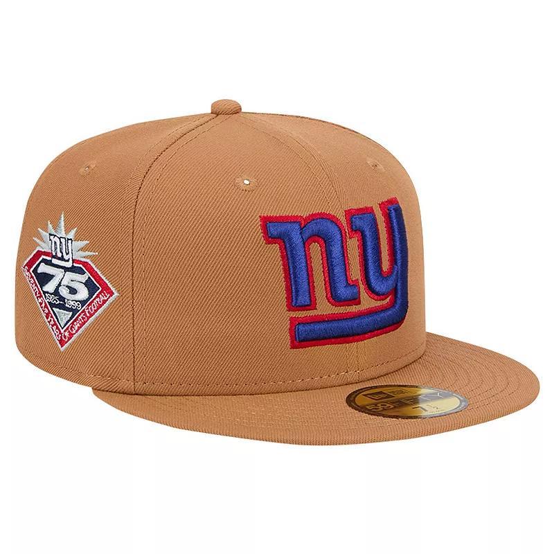 Men's New Era Tan New York Giants Color Pack 59FIFTY Fitted Hat with Side Patch, Size: 7 1/2, Team Product Image