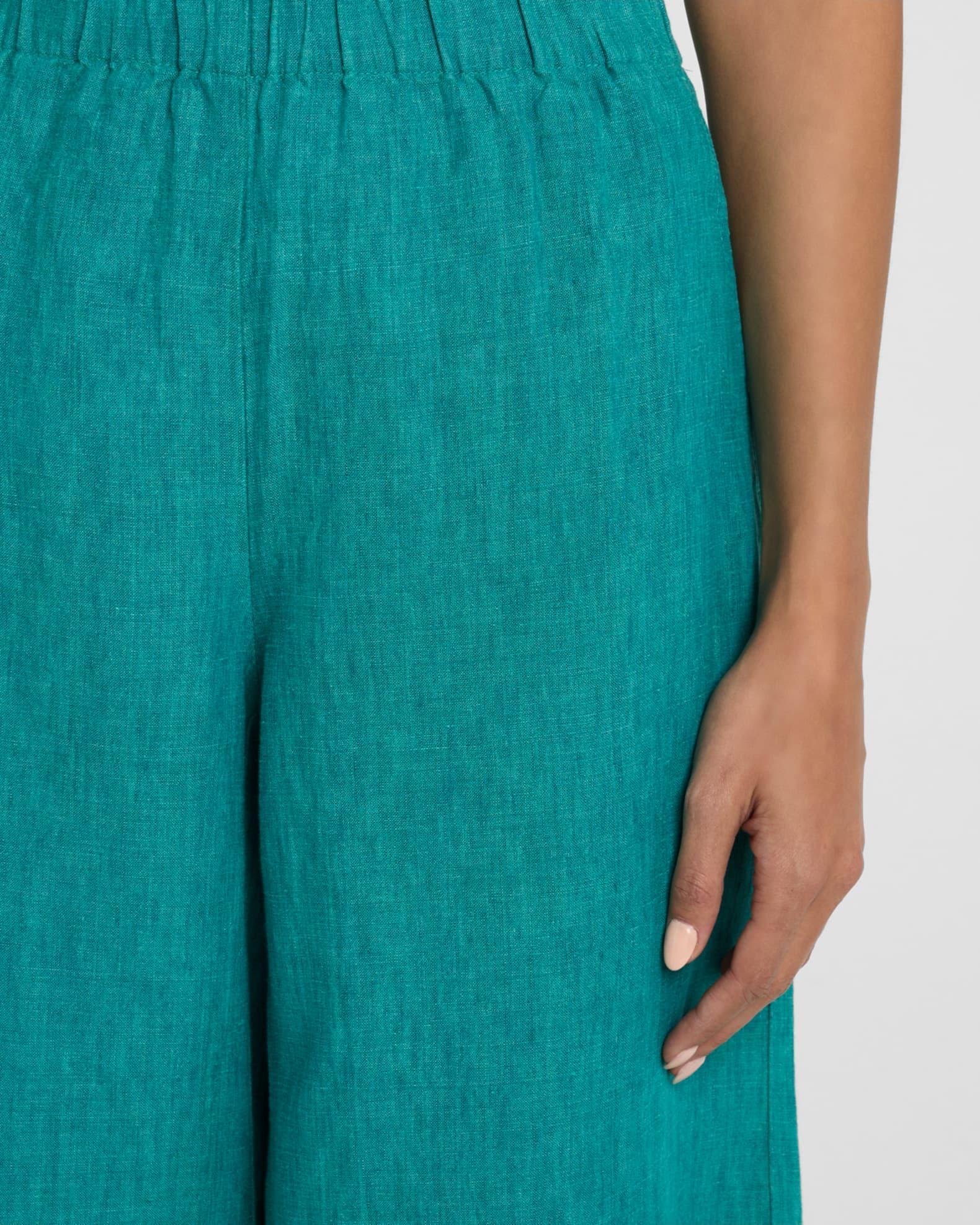 Cropped Wide-Leg Organic Linen Pants Product Image