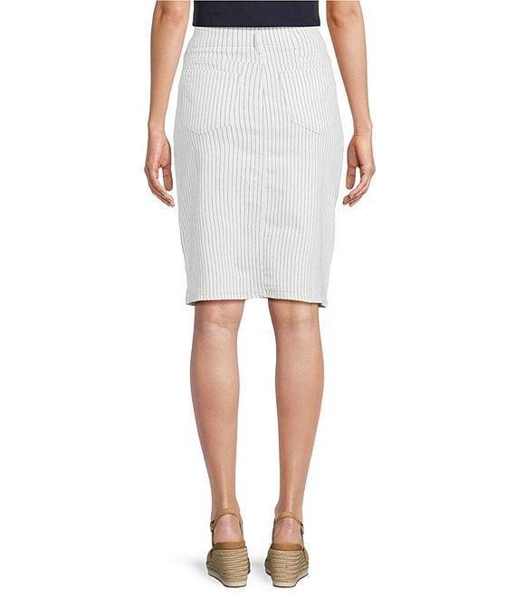 NYDJ Hollywood High Waist 4-Pocket Style Stripe A-Line Skirt Product Image