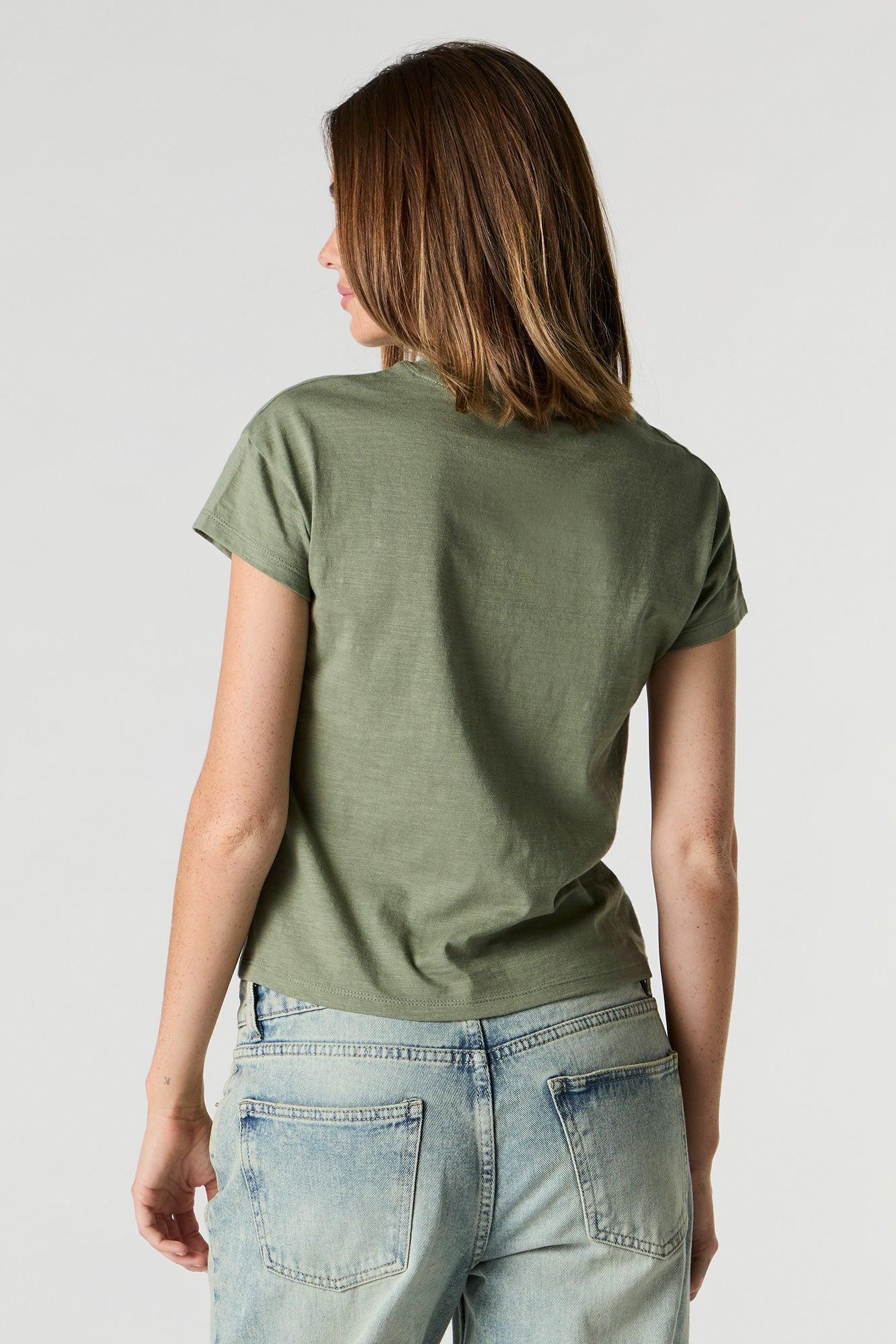 Edgy Graphic Boxy T-Shirt Female Product Image
