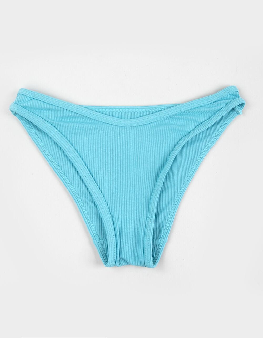 FULL TILT High Leg Rib Bikini Panties - RED Product Image