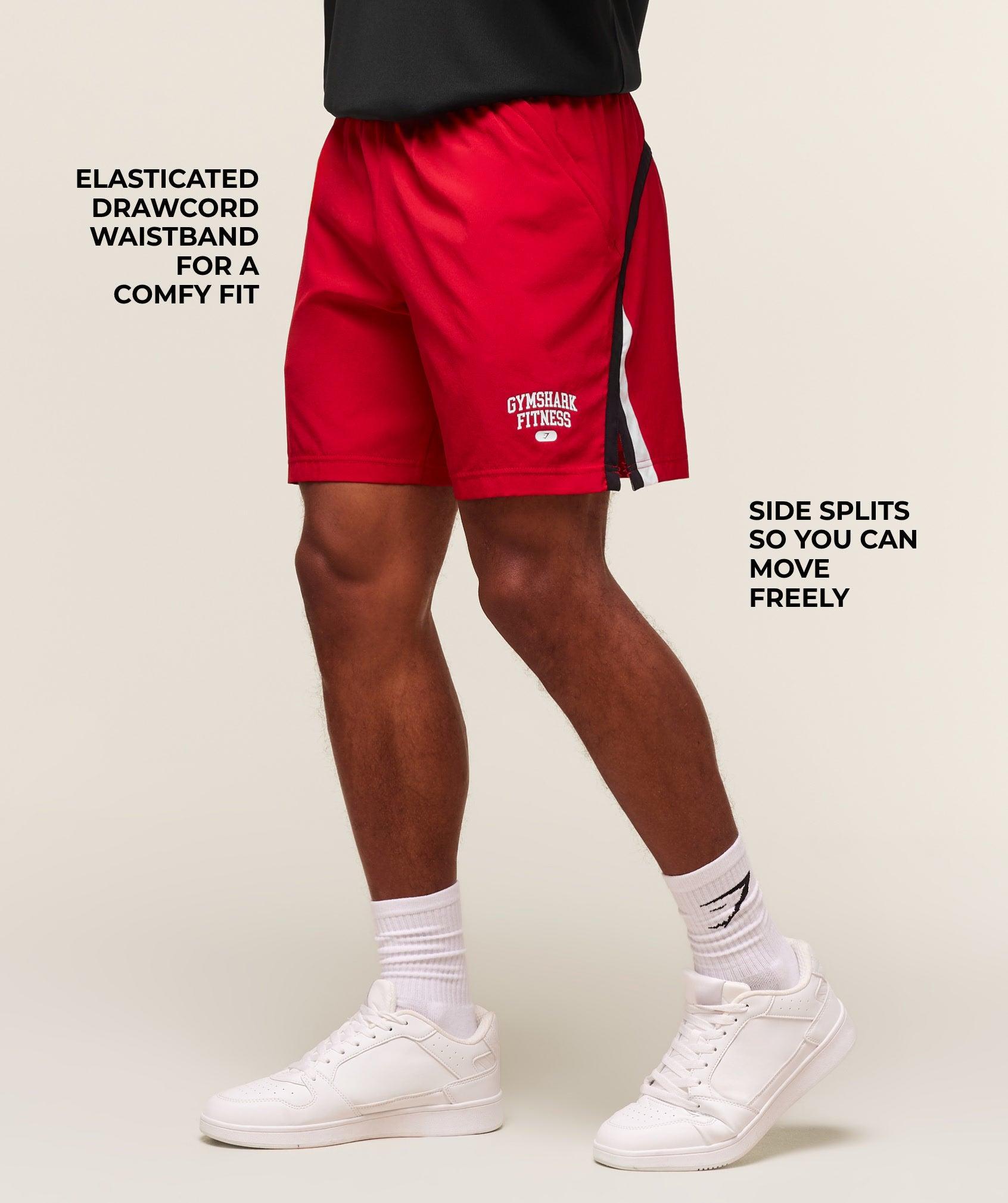 Gymshark Varsity 7" Shorts - Conditioning Red Male Product Image