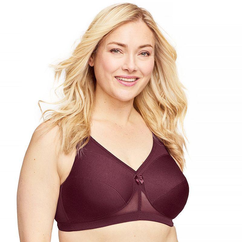 Plus Size Glamorise Full-Figure MagicLift Active Wire-free Support Bra 1005, Women's, Size: 42 H, Gray Product Image