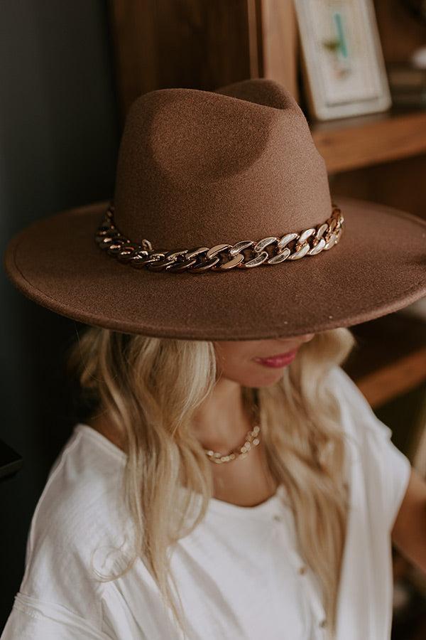 Love Of Lattes Felt Fedora In Mocha Product Image