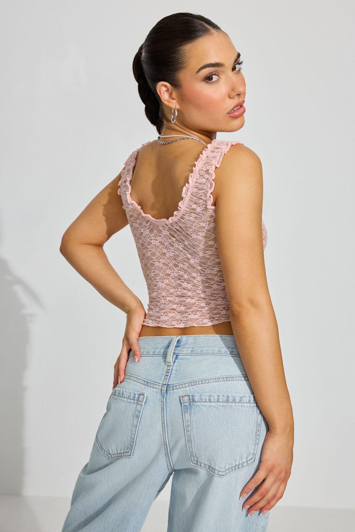 Bubble Lace Tank Top Product Image