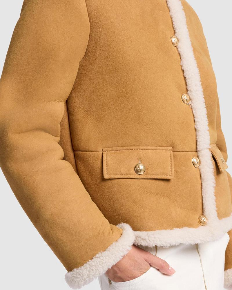 Cropped Shearling Jacket Product Image