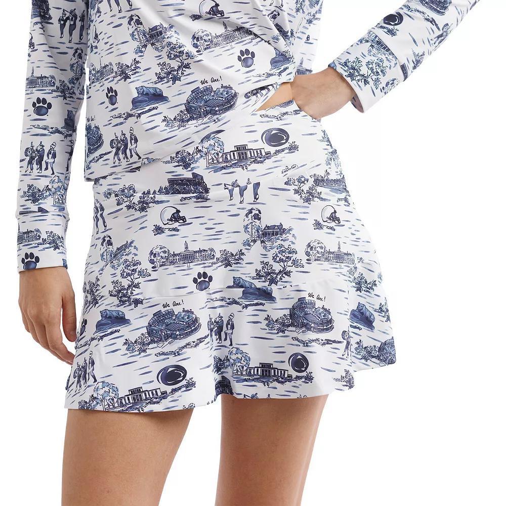 Women's Smith & Quinn White/Navy Penn State Nittany Lions Tailgate Collection Molly Skort, Size: Large Product Image