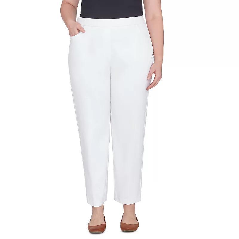 Plus Size Alfred Dunner Allure Pull On Ankle Pants, Women's, Size: 22 W, White Product Image