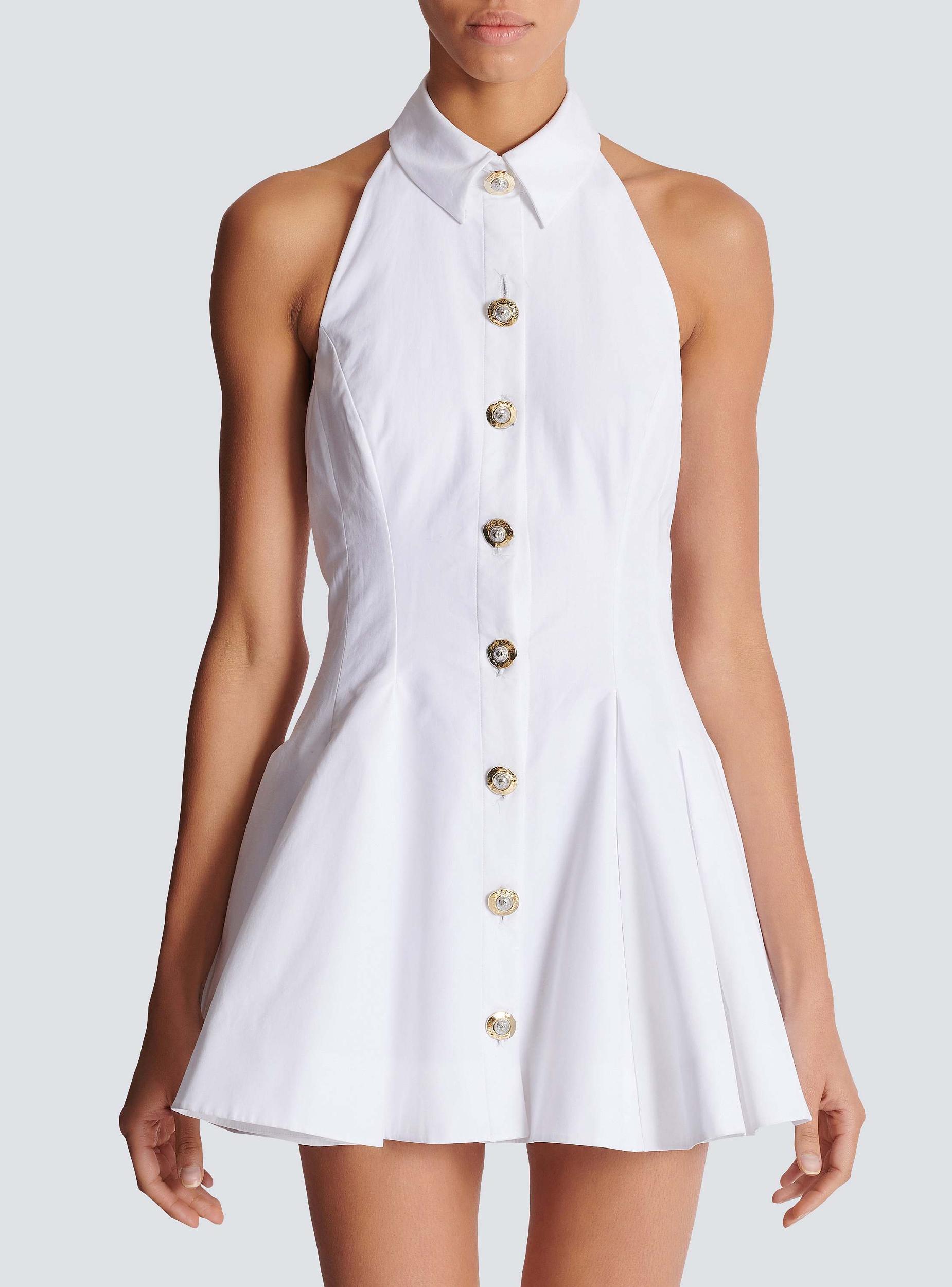 A-line backless poplin dress  Product Image