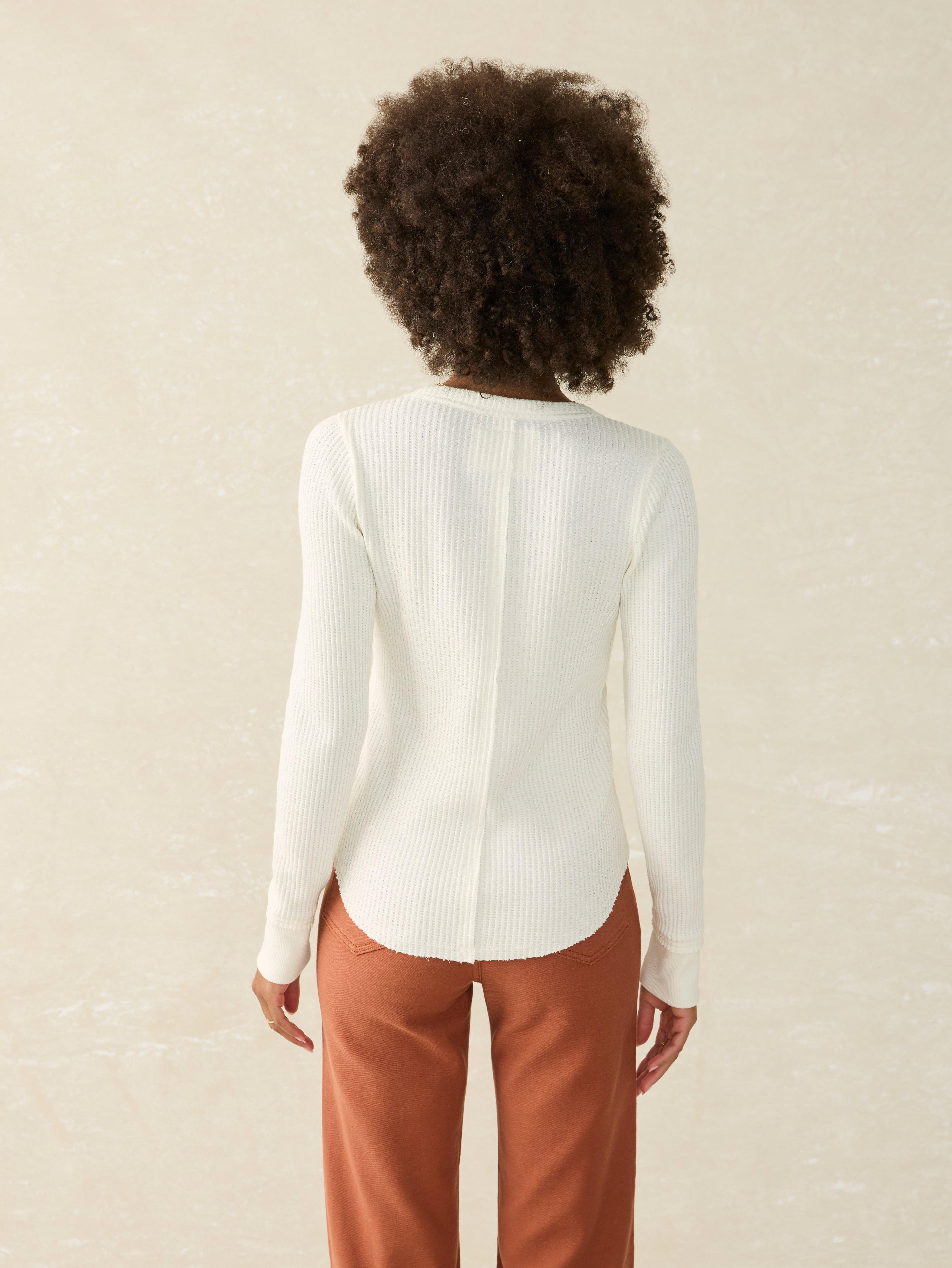 Legend™ Apres Waffle Henley - Egret Female Product Image
