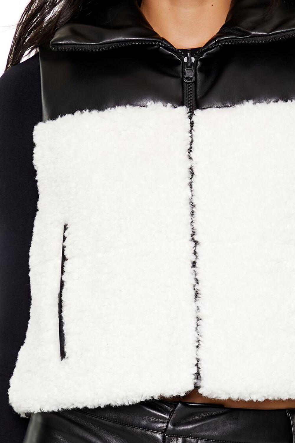 Reversible Faux Shearling & Leather Vest | Forever 21 Product Image