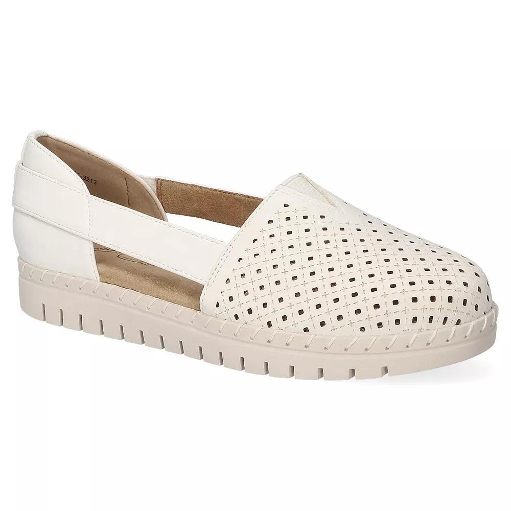 Easy Street Fedra Women's Slingback Comfort Flats, Size: 8 XW, White Product Image