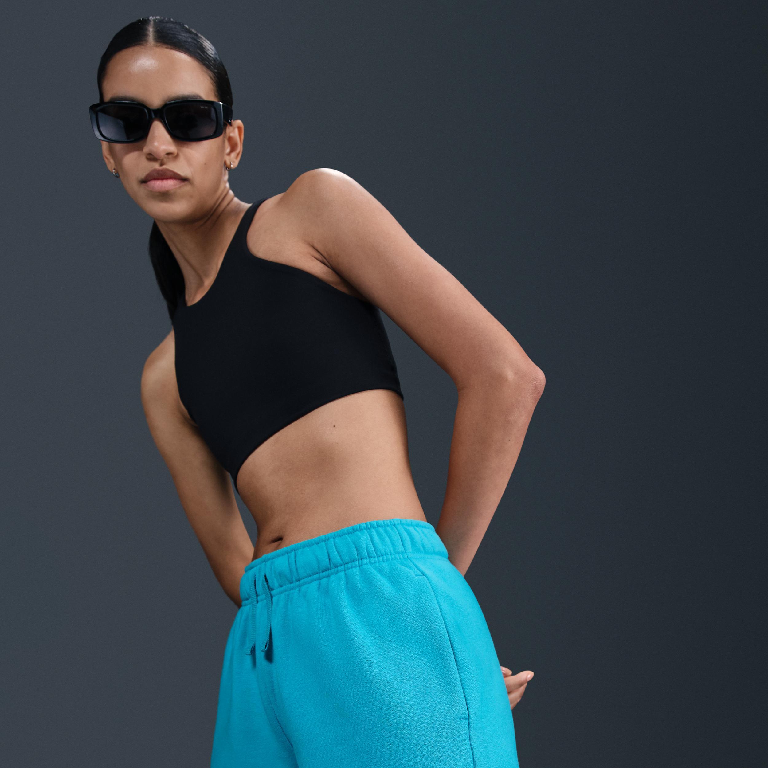 Women's Nike Sportswear Club Fleece Midrise Shorts, Size: Large, Dusty Cactus Product Image