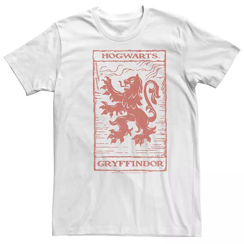 Big & Tall Harry Potter Gryffindor Vintage Poster Tee, Men's, Size: 3XL Tall, White Product Image