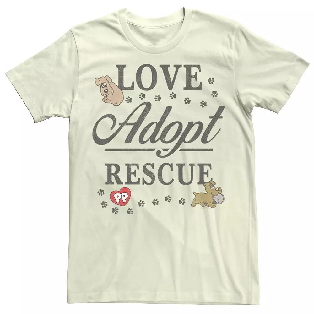 Men's Pound Puppies "Love, Adopt, Rescue" Tee, Size: Medium, Natural Product Image