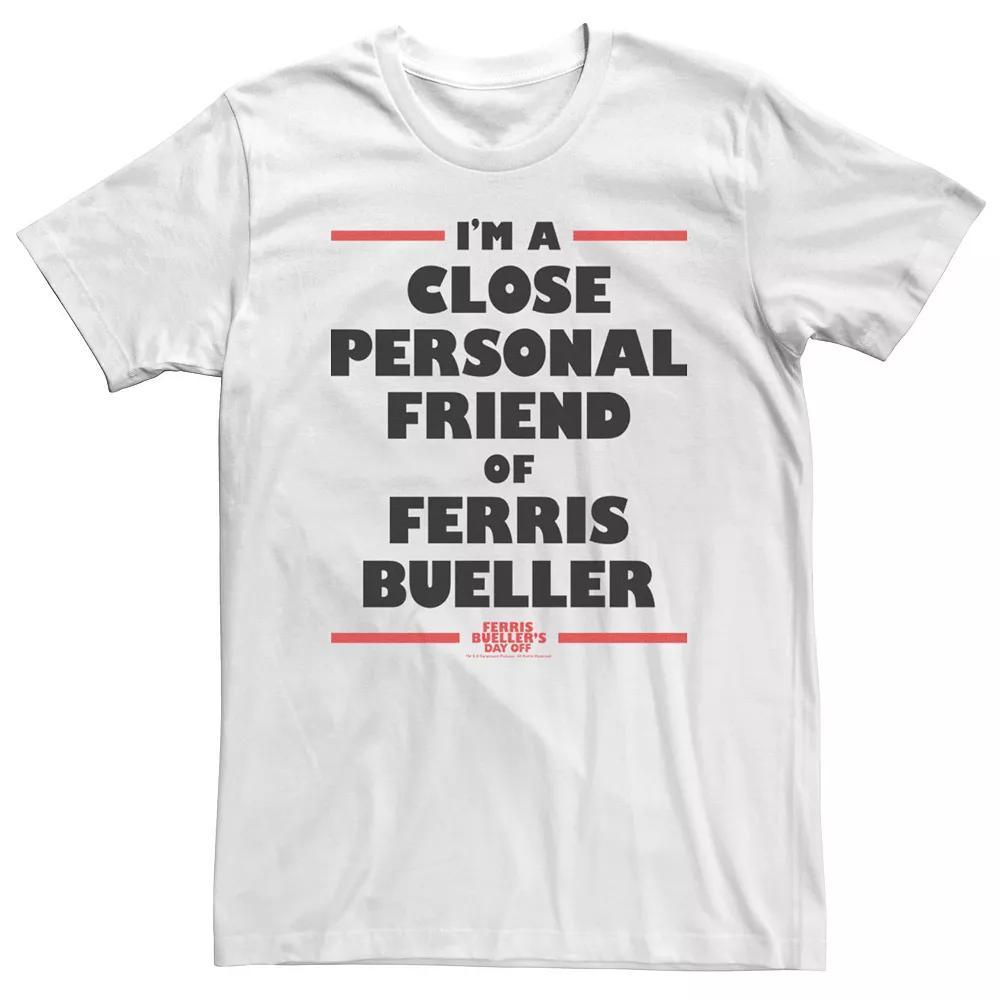 Men's Ferris Bueller's Day Off I'm A Close Personal Friend Tee, Size: XXL, White Product Image