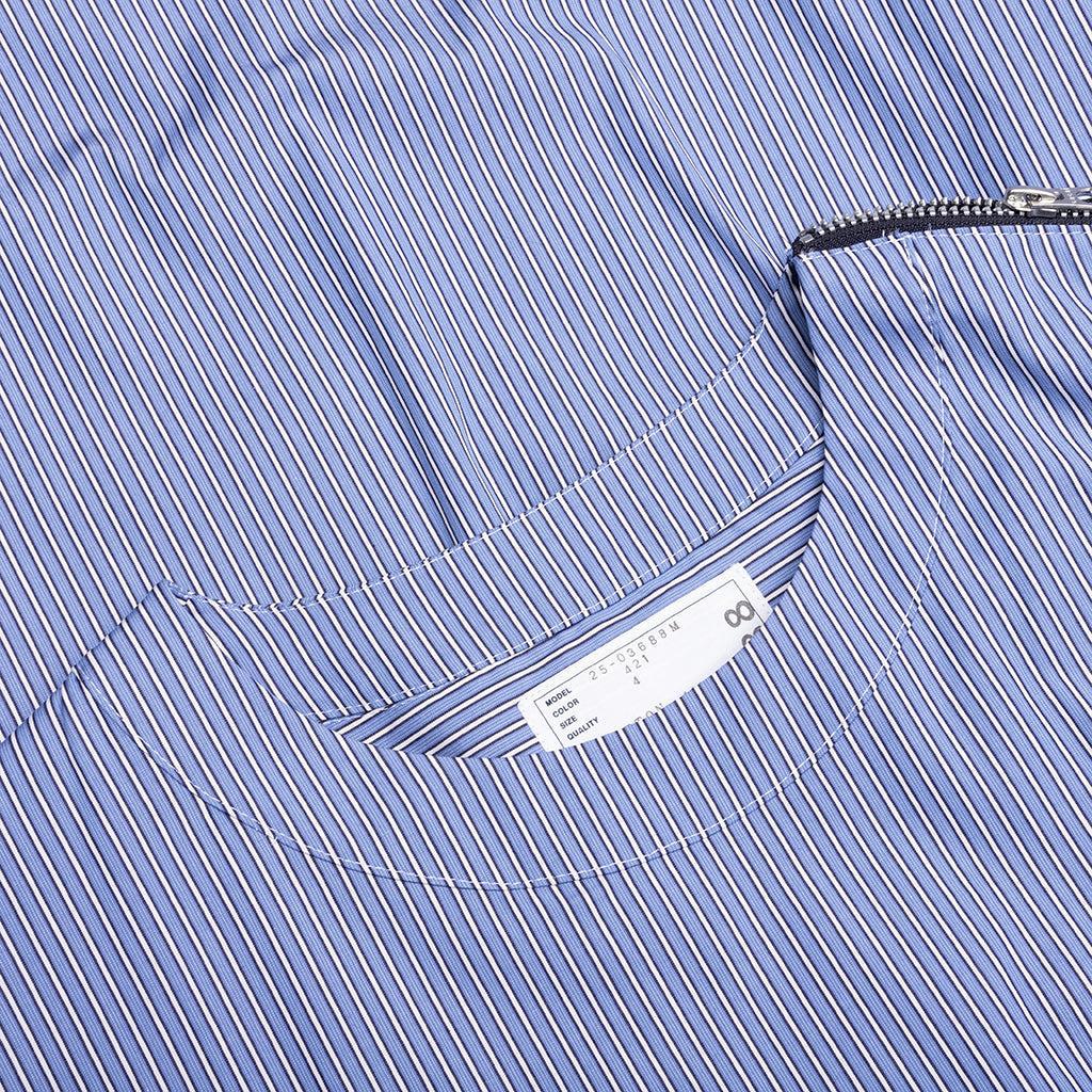 Cotton Poplin Pullover - Blue Stripe Male Product Image