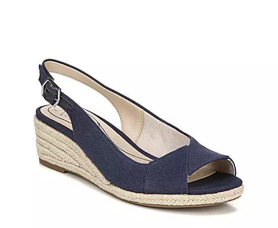 LifeStride Socialite Women's Wedge Sandals, Size: 6 Wide, Blue Product Image