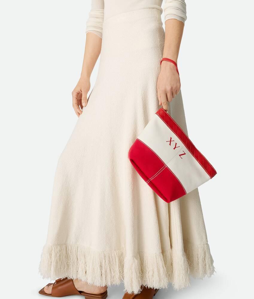 Women's Flip Flap Medium Pouch in White/scarlet Product Image