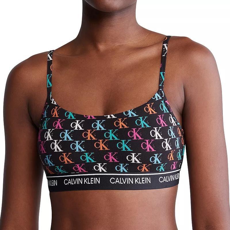 Women's Calvin Klein Archive Logo Lightly Lined Bralette QF7534, Size: Small, Desert Brown Product Image