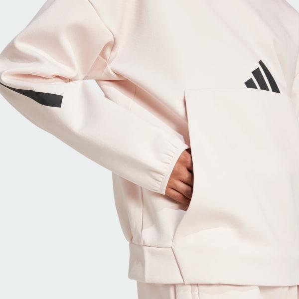 adidas Z.N.E. Hoodie Medium Grey Heather S Mens Product Image