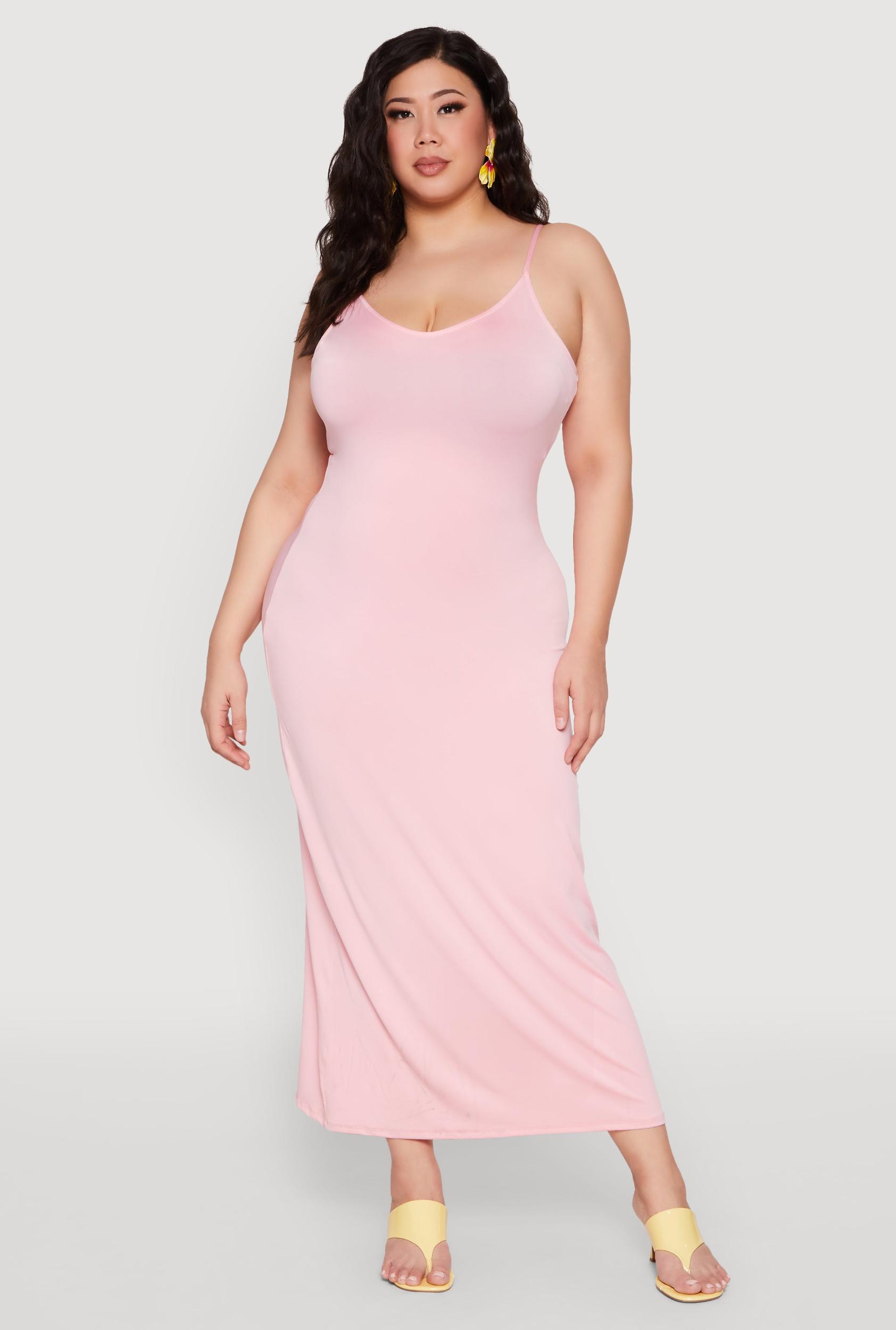Womens Plus Size Scoop Neck Cami Dress Product Image
