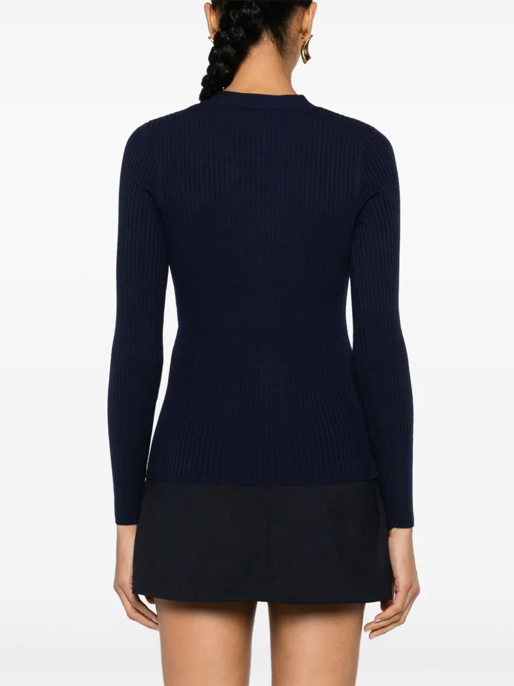 V-neck ribbed cardigan Product Image