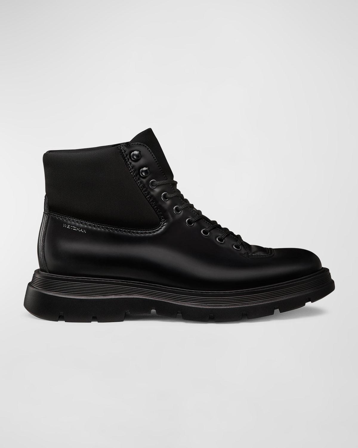 Mens Adam Leather and Neoprene Combat Boots Product Image
