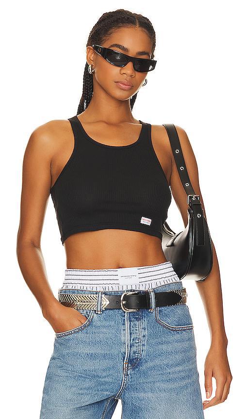 Womens Cropped Classic Racer Tank Alexander Wang Product Image