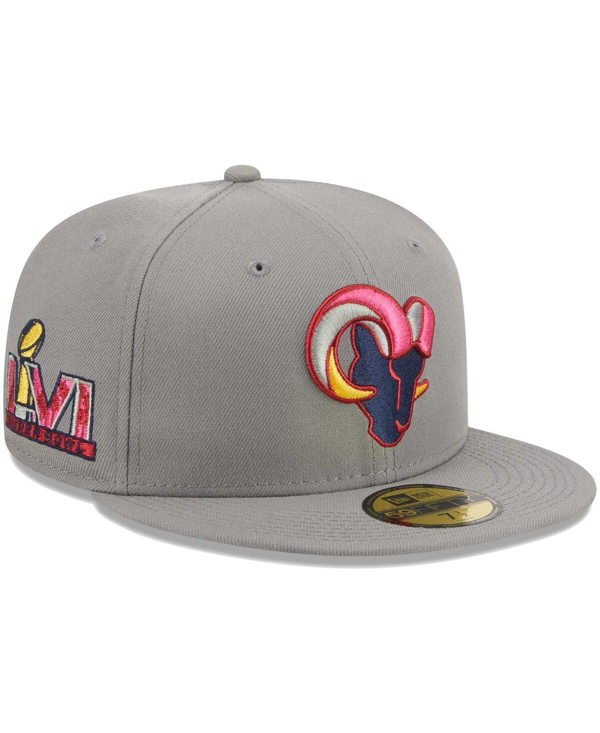 Men's New Era Gray Los Angeles Rams Color Pack 59FIFTY Fitted Hat, Size: 7 5/8, Grey Product Image