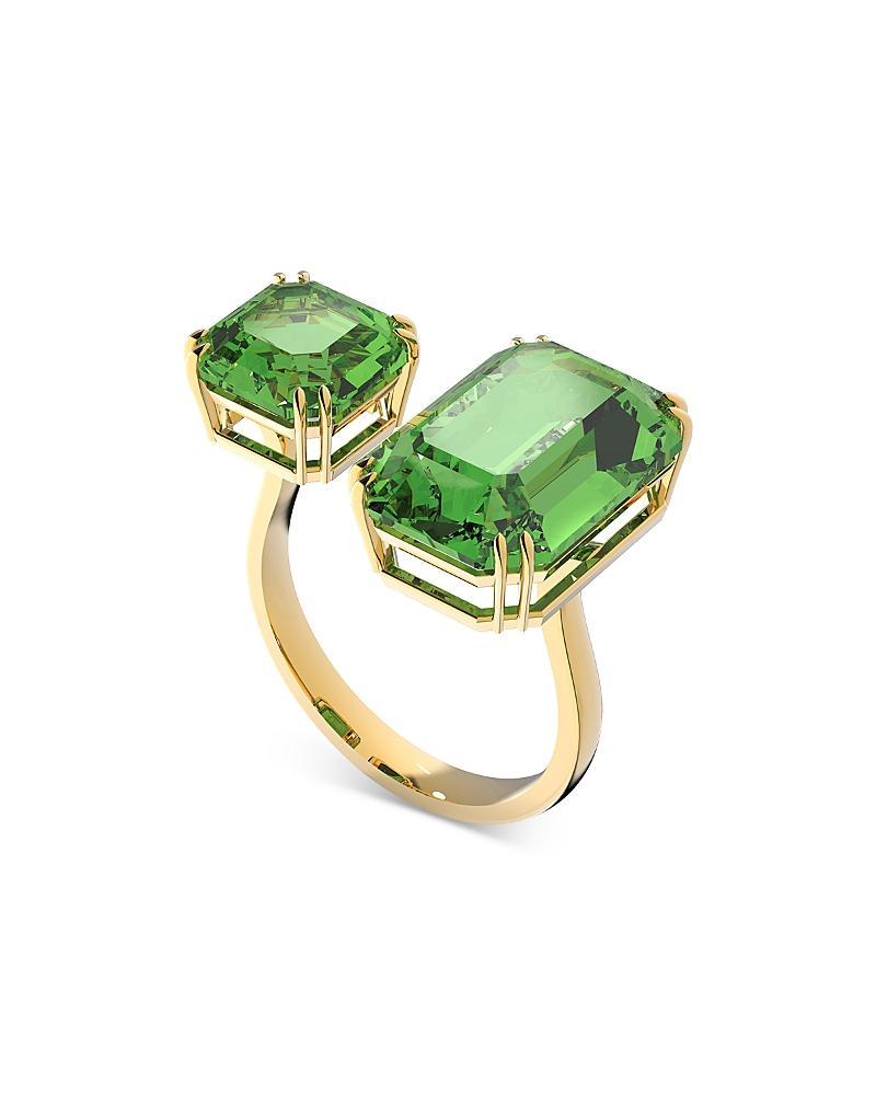 SWAROVSKI Millenia Cocktail Ring Gold Shiny Peridot In Green Product Image