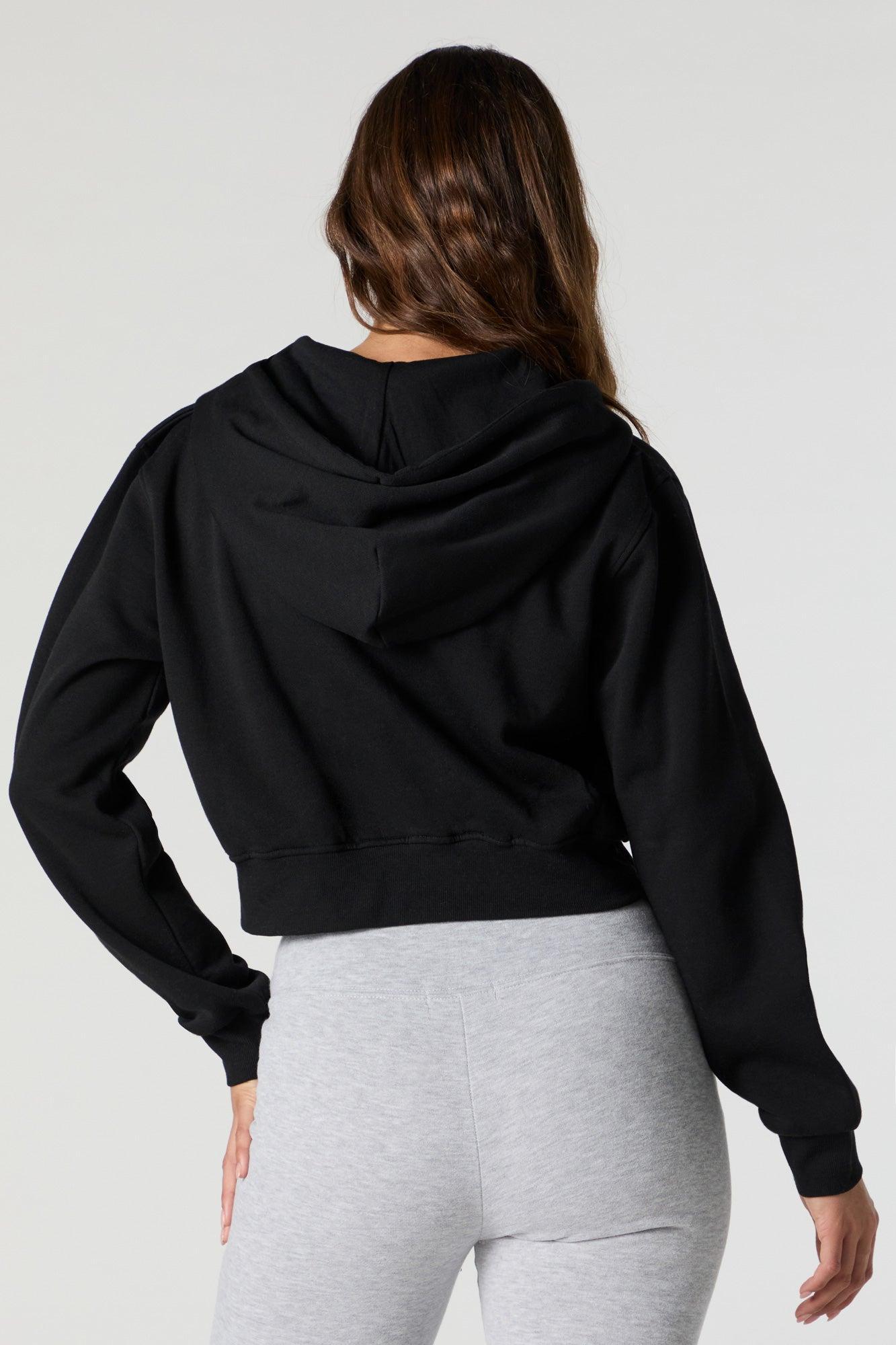 Destination Embroidered Zip-Up Cropped Hoodie Female Product Image