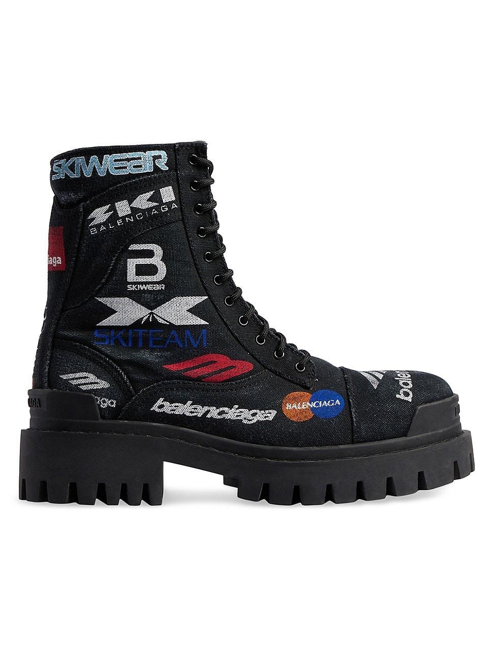 Mens Combat Strike L20 Print Canvas Lace-Up Boots Product Image