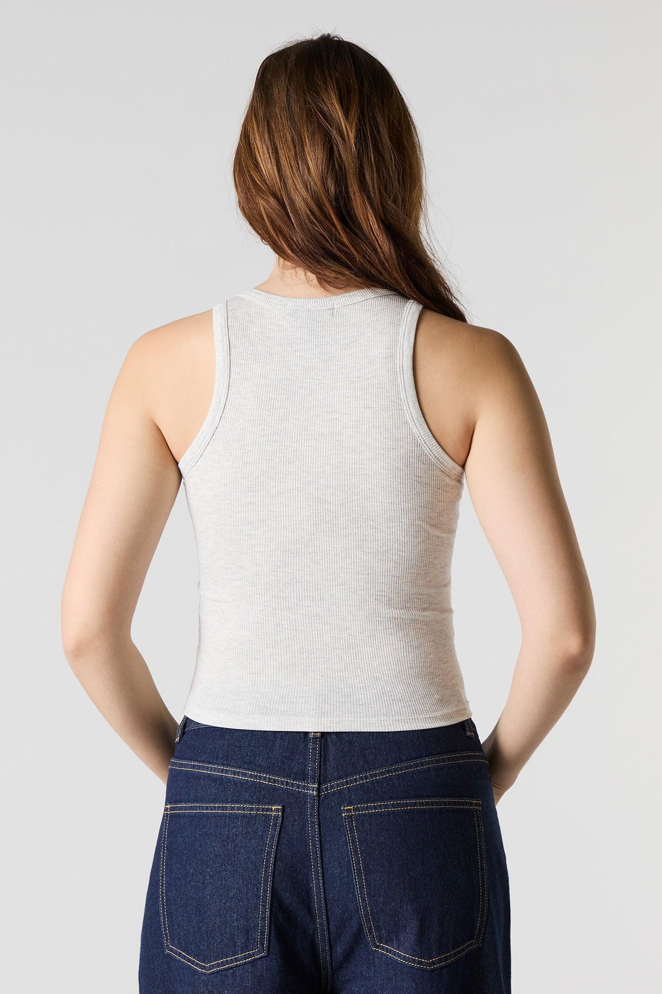 Ribbed High Neck Tank Female Product Image