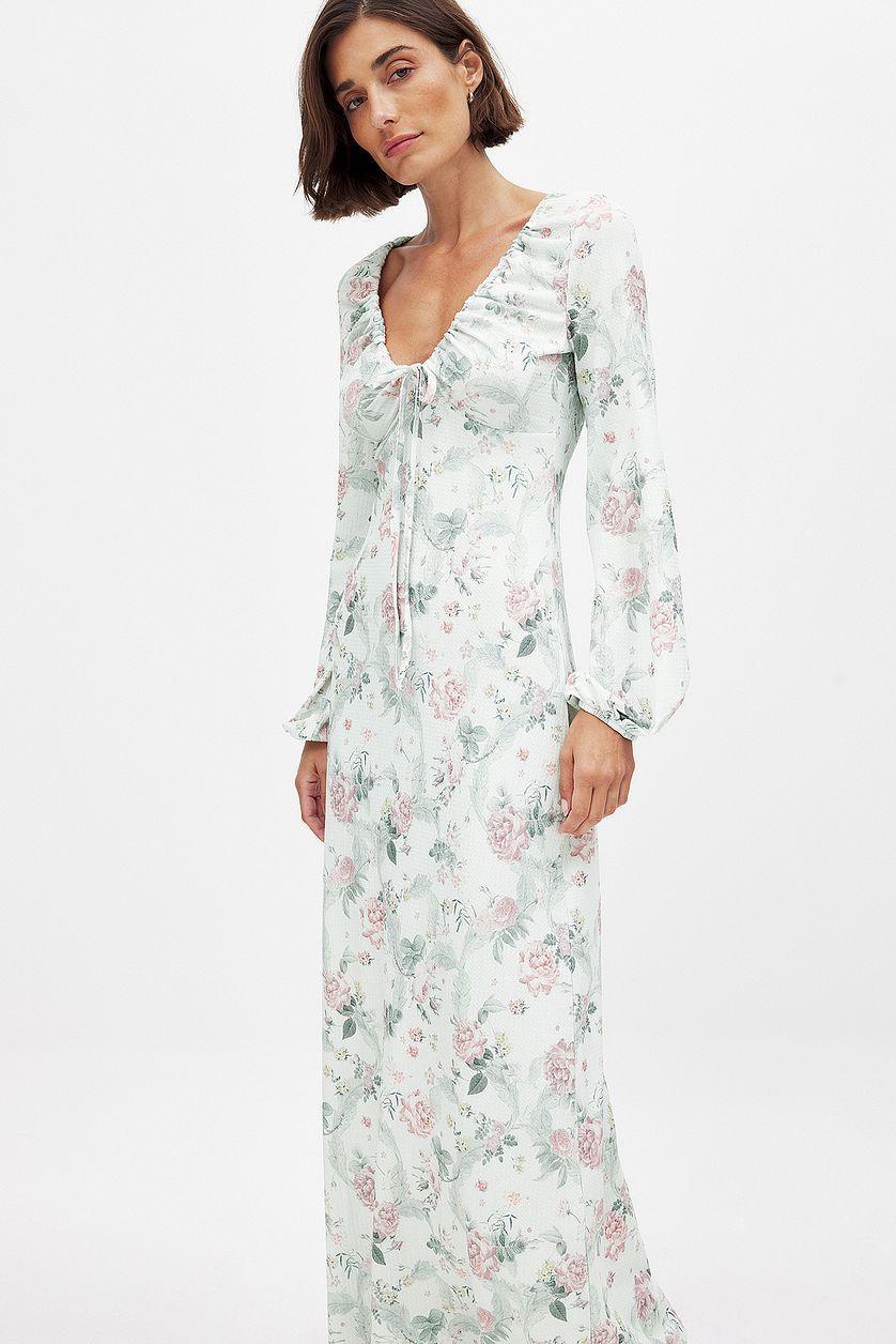Jersey Balloon Sleeve Midi Dress Product Image