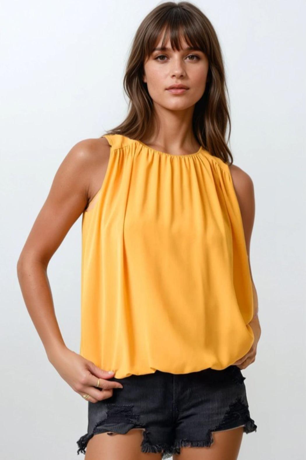 Shirred Bubble Top Product Image