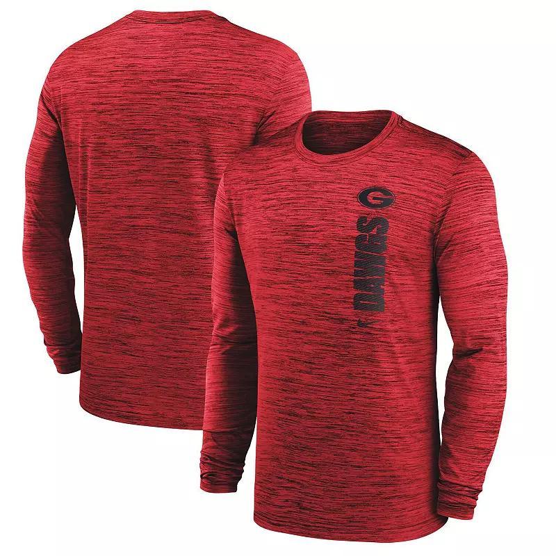 Men's Nike Red Georgia Bulldogs 2024 Sideline Velocity Performance Long Sleeve T-Shirt, Size: 2XL Product Image