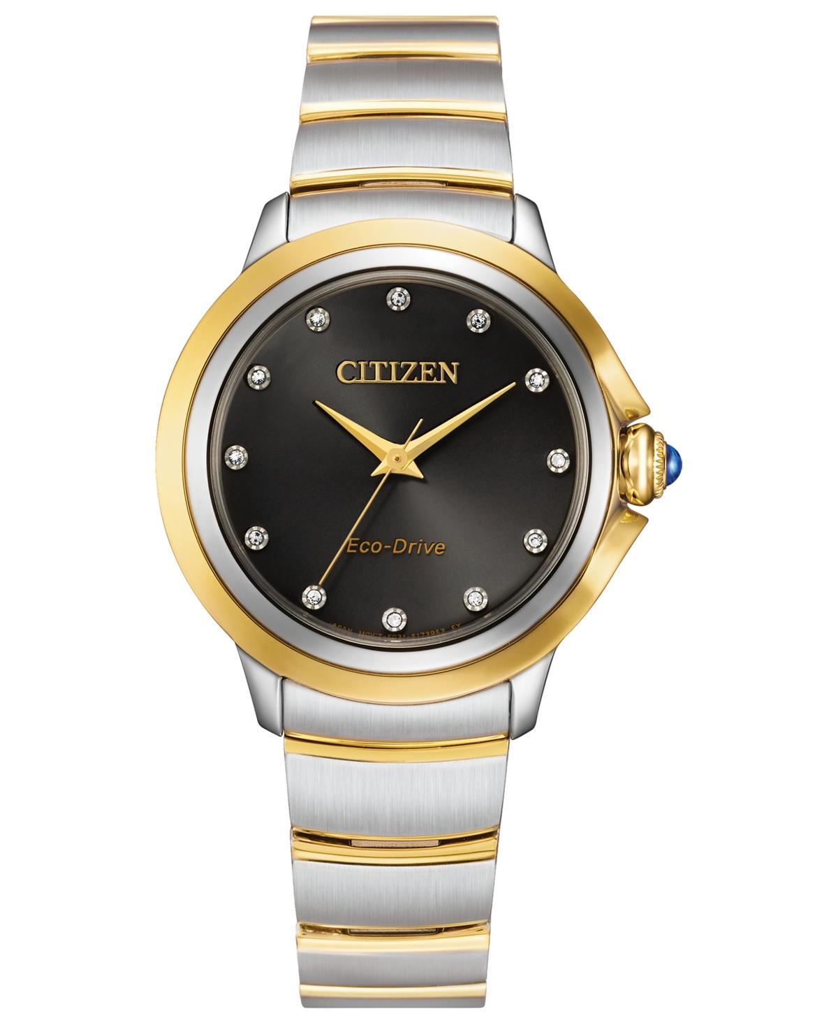 Citizen Eco-Drive Womens Ceci Gold-Tone Stainless Steel Bracelet Watch - EM0952-55A Product Image